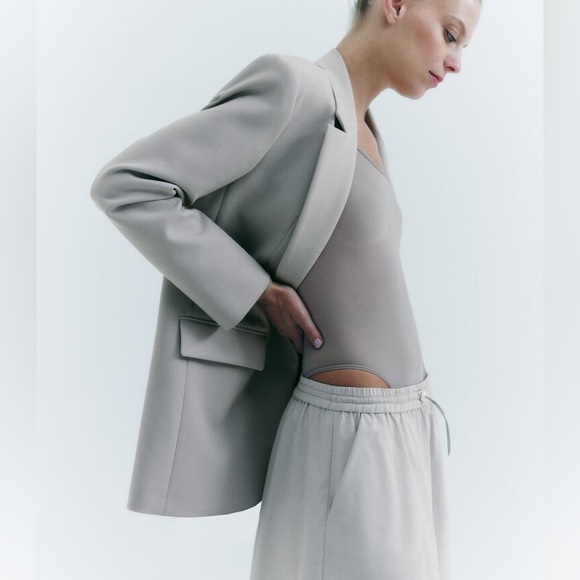 Zara oversize blazer casual suit relaxed boyfriend mom suit jacket - Picture 5 of 5